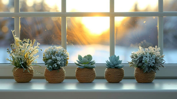 indoor plants on a windowsill 